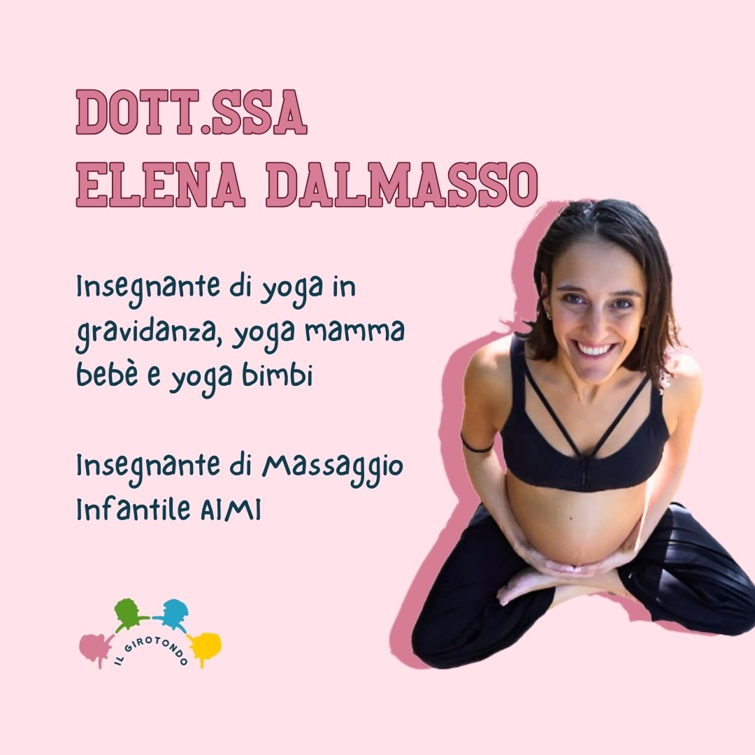 Ritratto della Dott.ssa Elena Dalmasso, insegnante yoga e massaggio infantile AIMI presso lo Studio il Girotondo