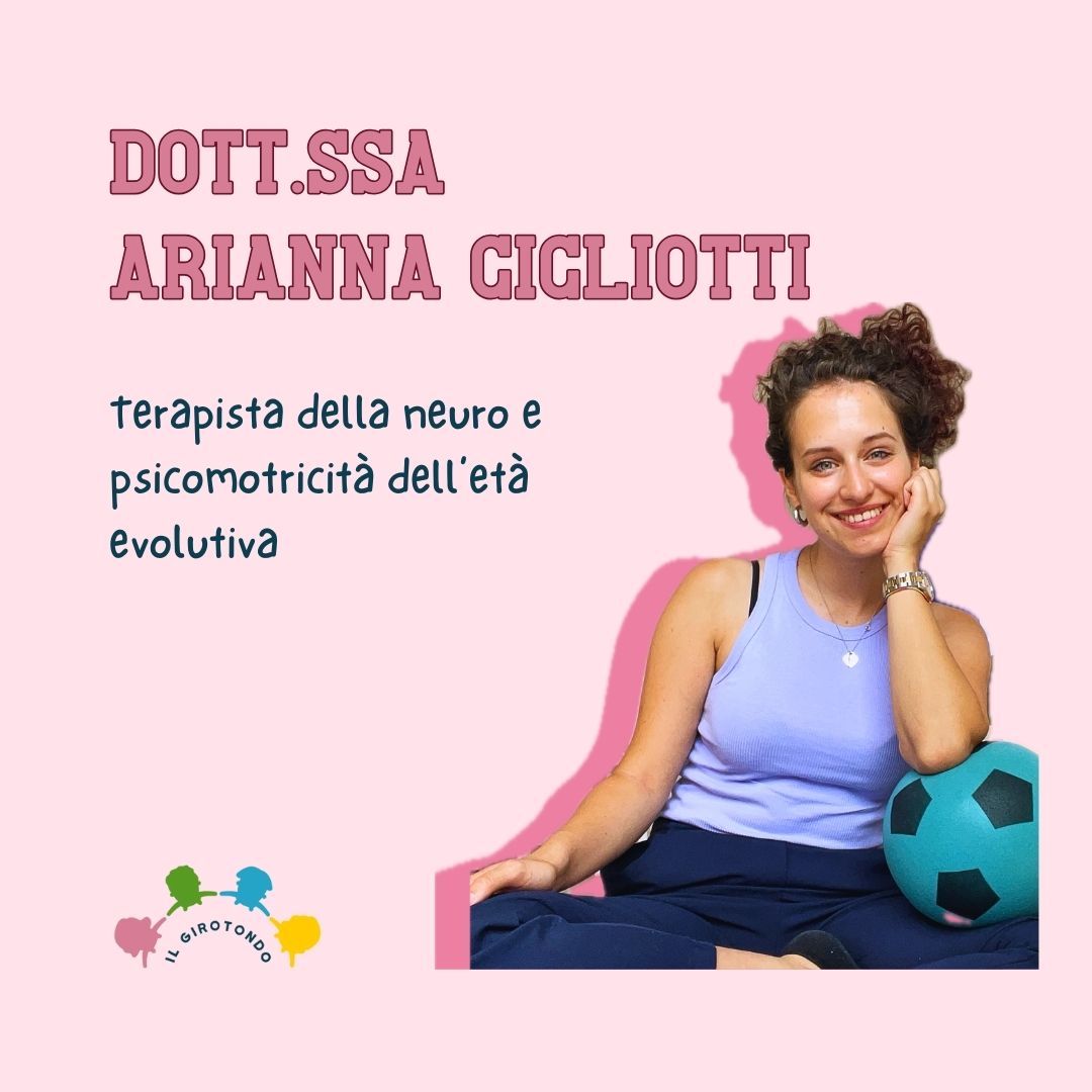 Ritratto della Dott.ssa Arianna Gigliotti, terapista della neuro e psicomotricità dell'età evolutiva (TNPEE) presso lo Studio il Girotondo